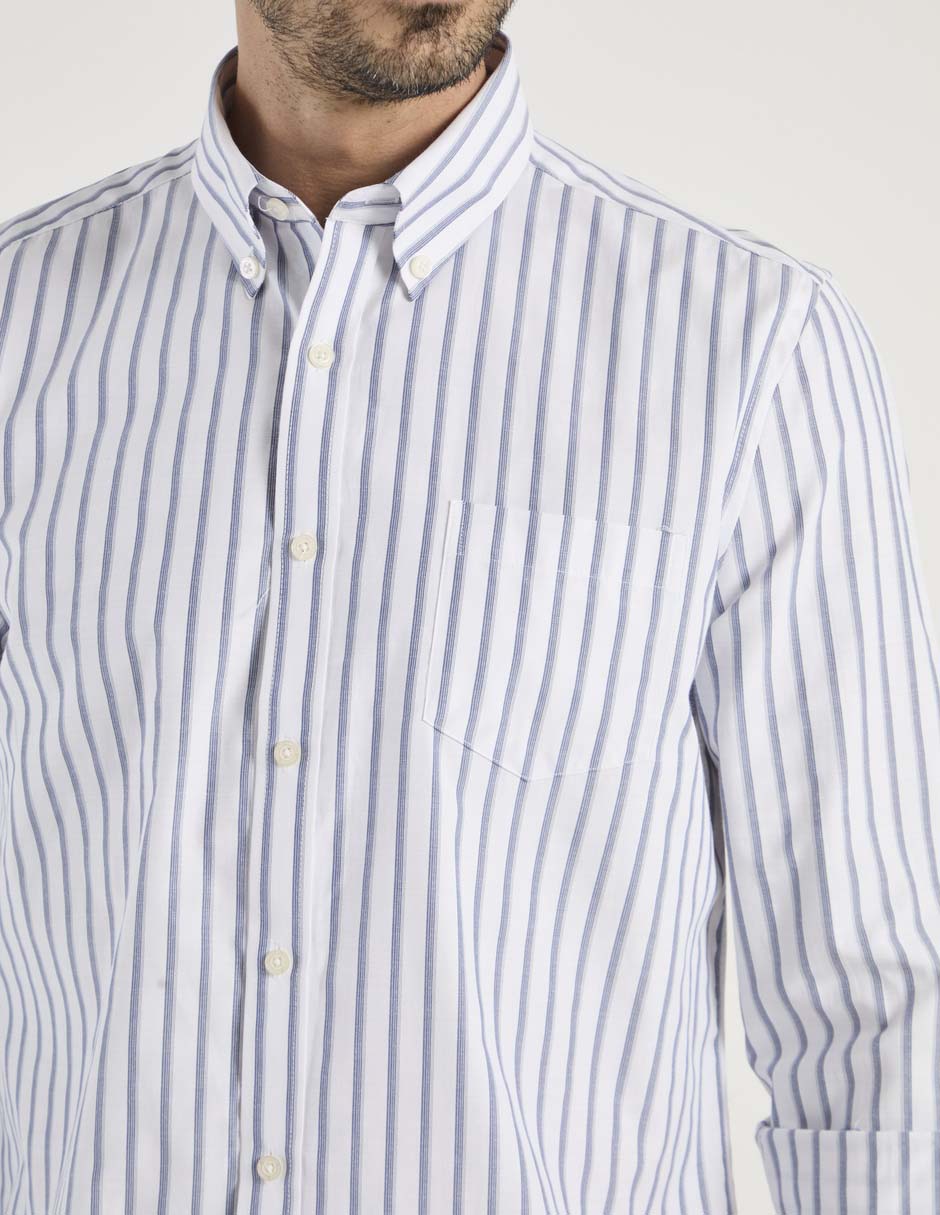 Camisa casual Haggar manga larga para hombre