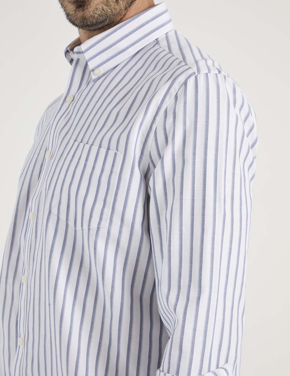 Camisa casual Haggar manga larga para hombre