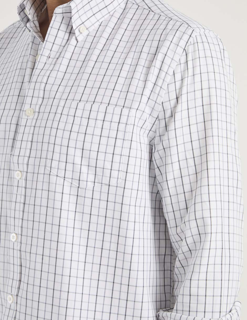 Camisa casual haggar manga larga para hombre