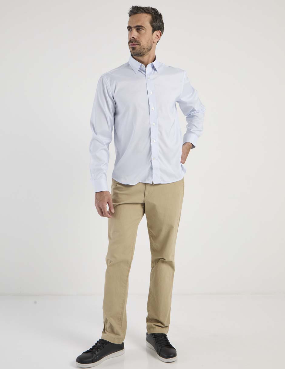 Camisa casual manga larga para hombre 4
