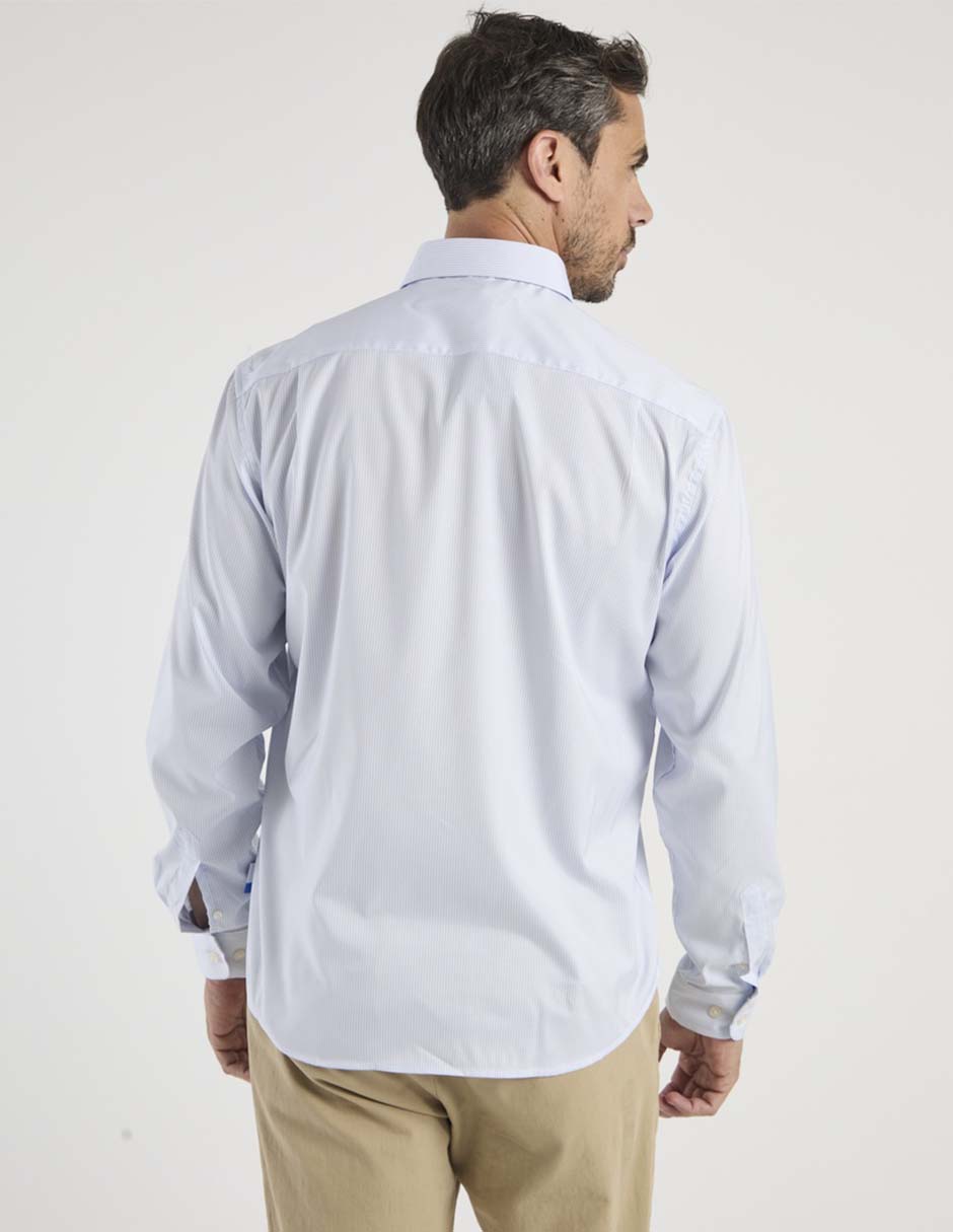 Camisa casual manga larga para hombre 6