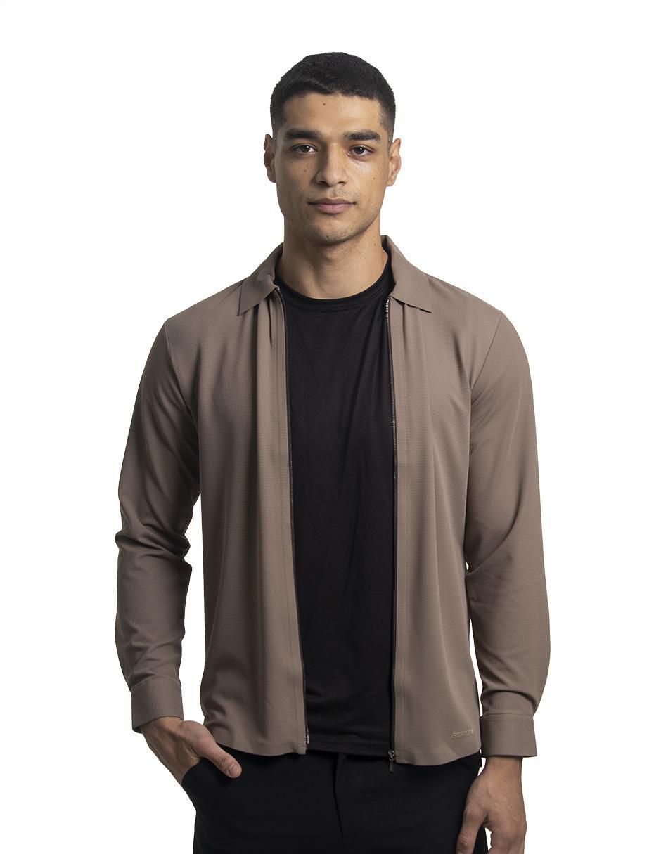 Camisa casual Boroni manga larga para hombre