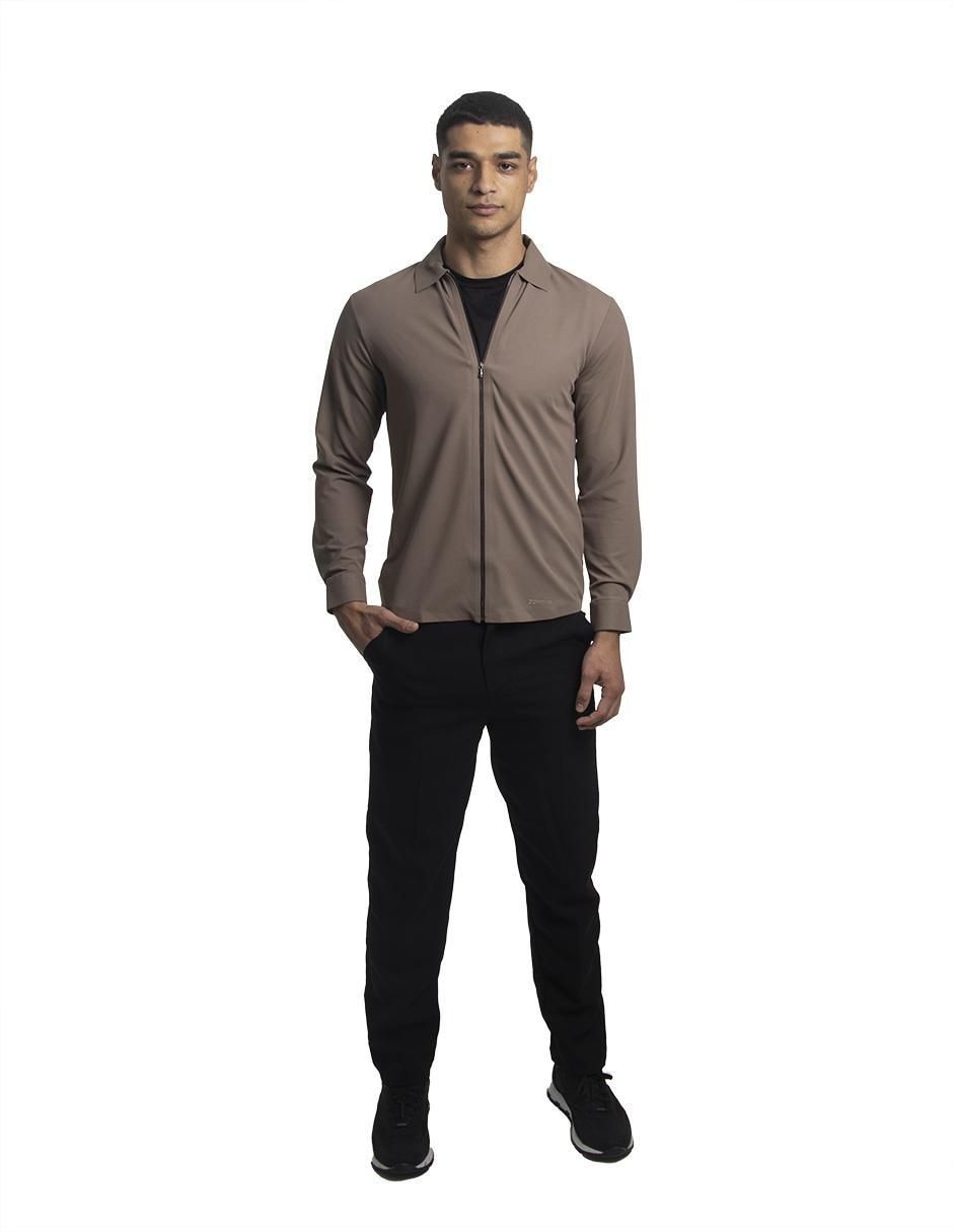 Camisa casual Boroni manga larga para hombre