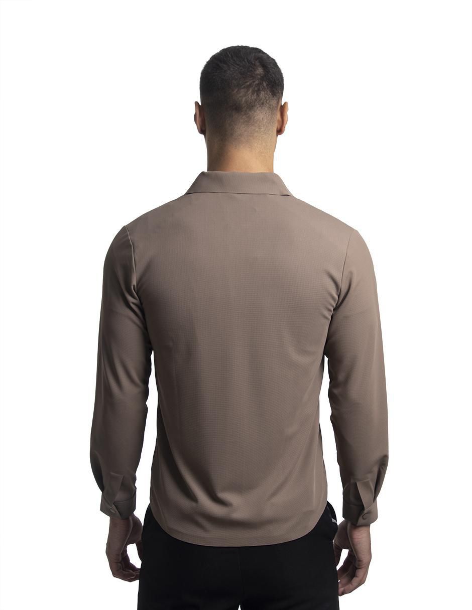 Camisa casual Boroni manga larga para hombre