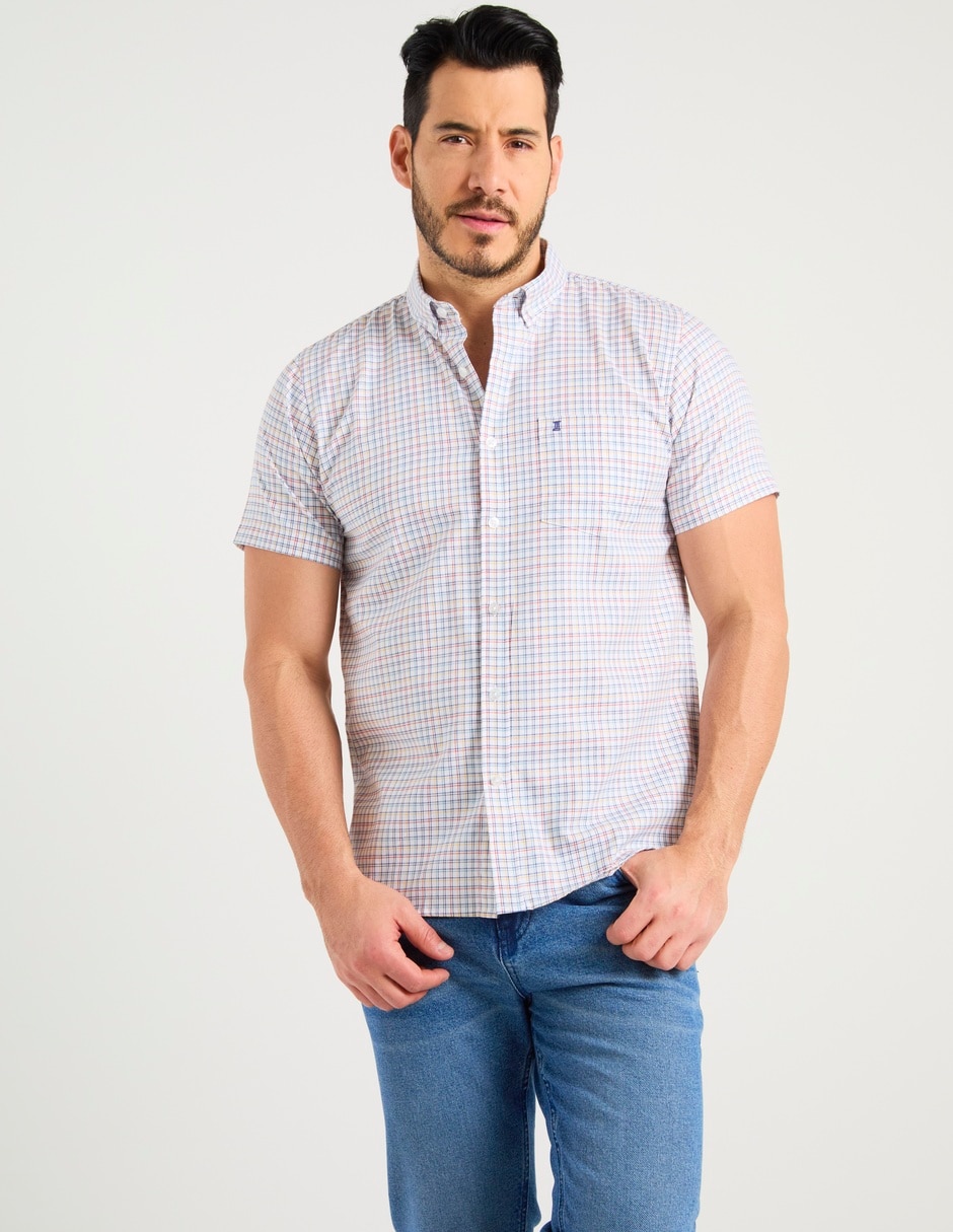 Camisa casual Dioro de algodón manga corta para hombre