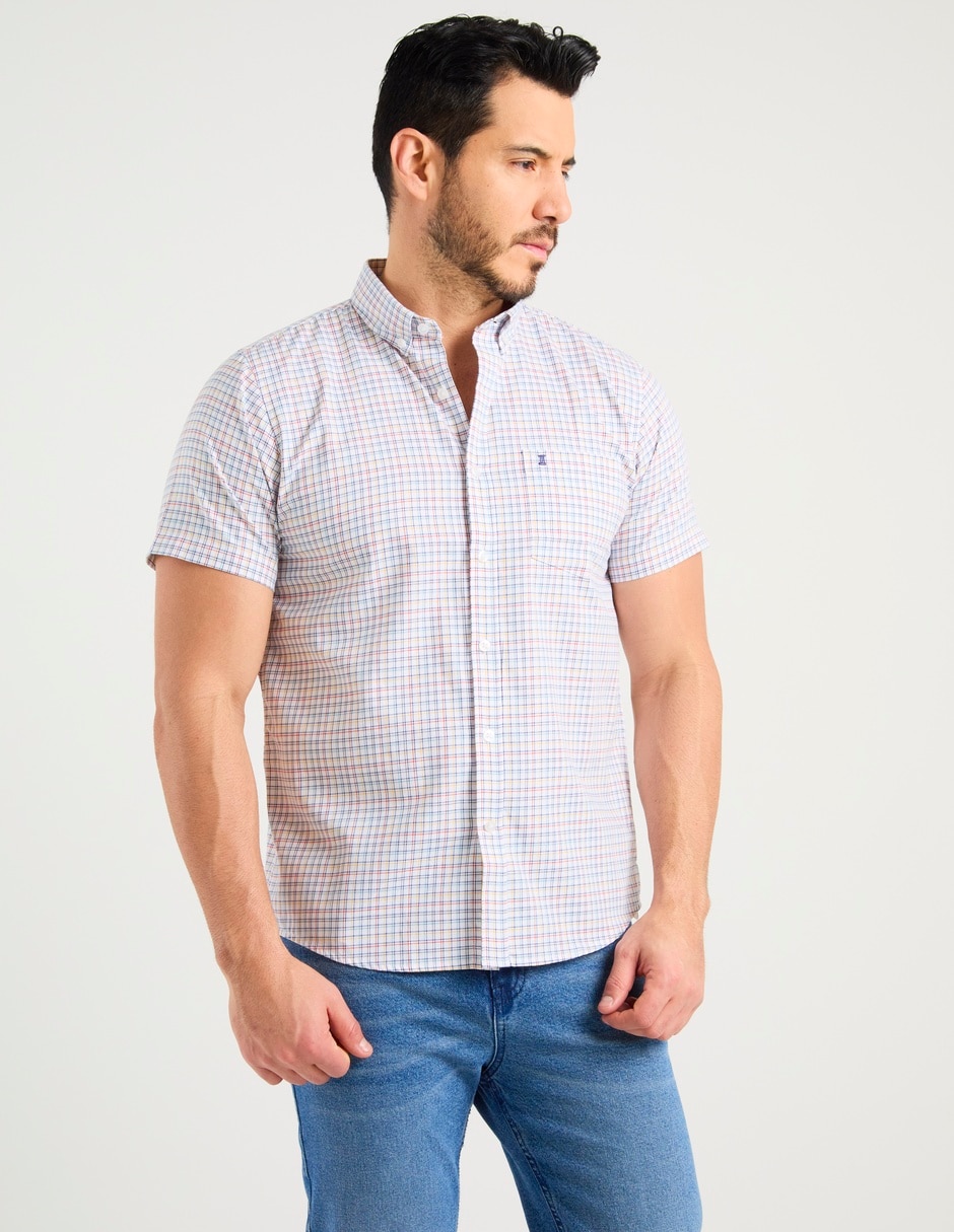 Camisa casual Dioro de algodón manga corta para hombre