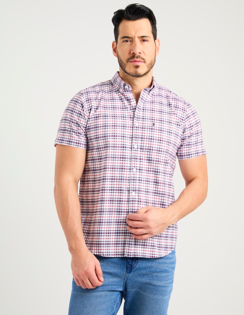 Camisa casual de algodón manga corta para hombre 1