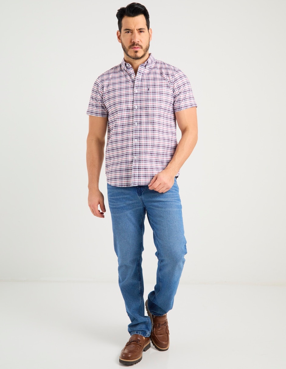 Camisa casual de algodón manga corta para hombre 8
