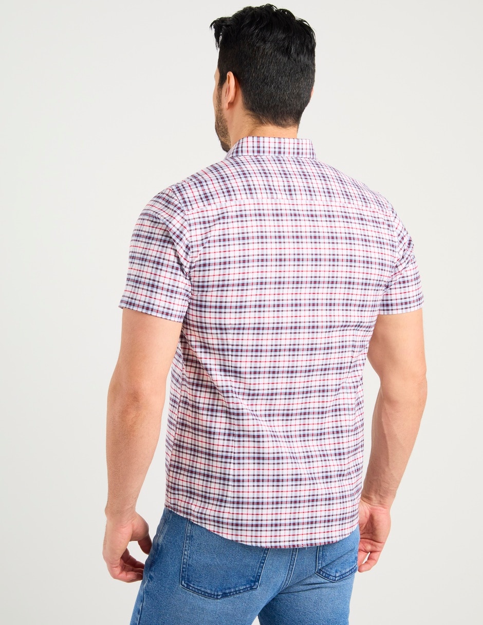 Camisa casual de algodón manga corta para hombre 11
