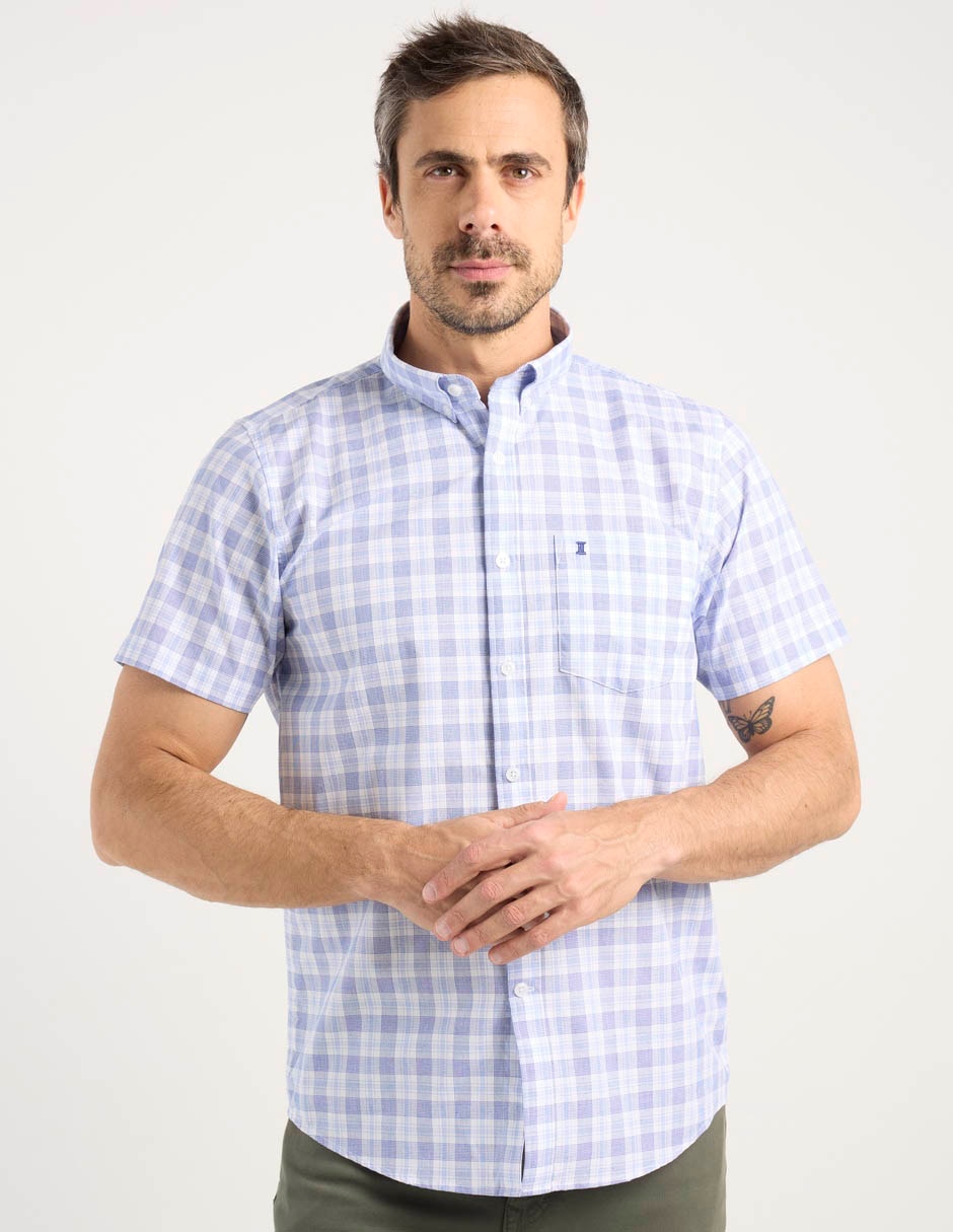 Camisa casual de algodón manga corta para hombre 1