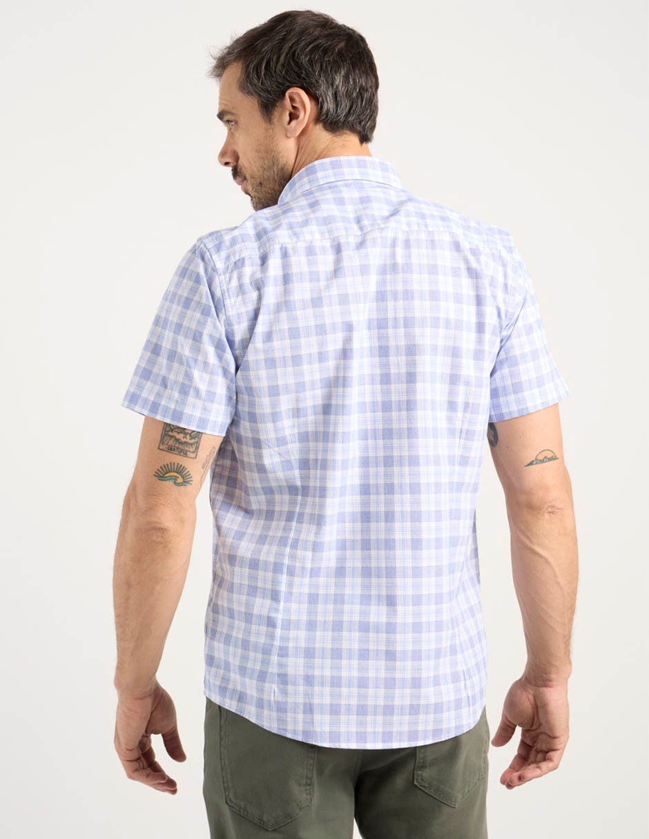 Camisa casual de algodón manga corta para hombre 11