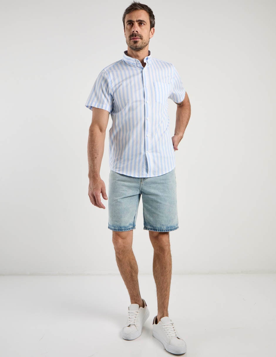 Camisa casual Dioro de algodón manga corta para hombre