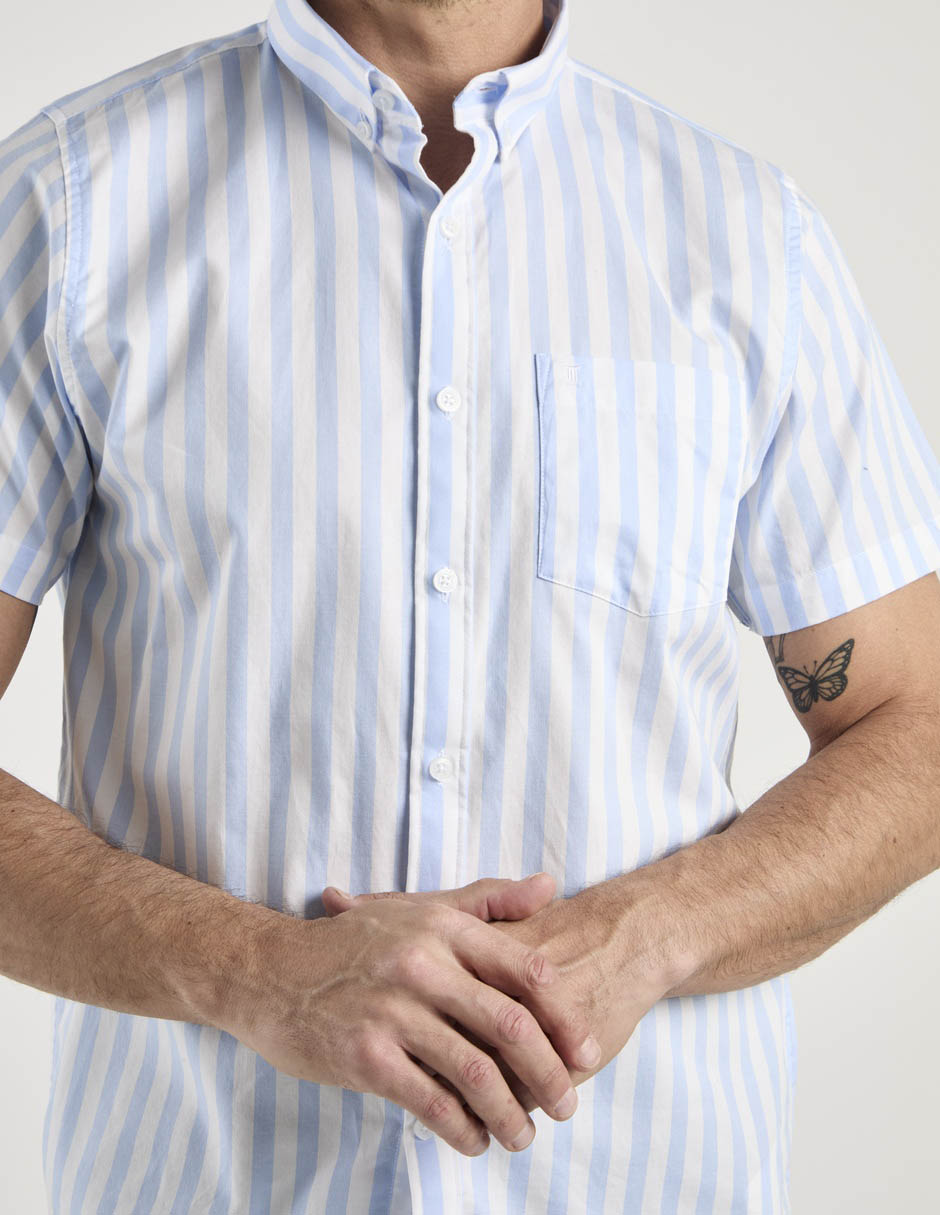 Camisa casual Dioro de algodón manga corta para hombre