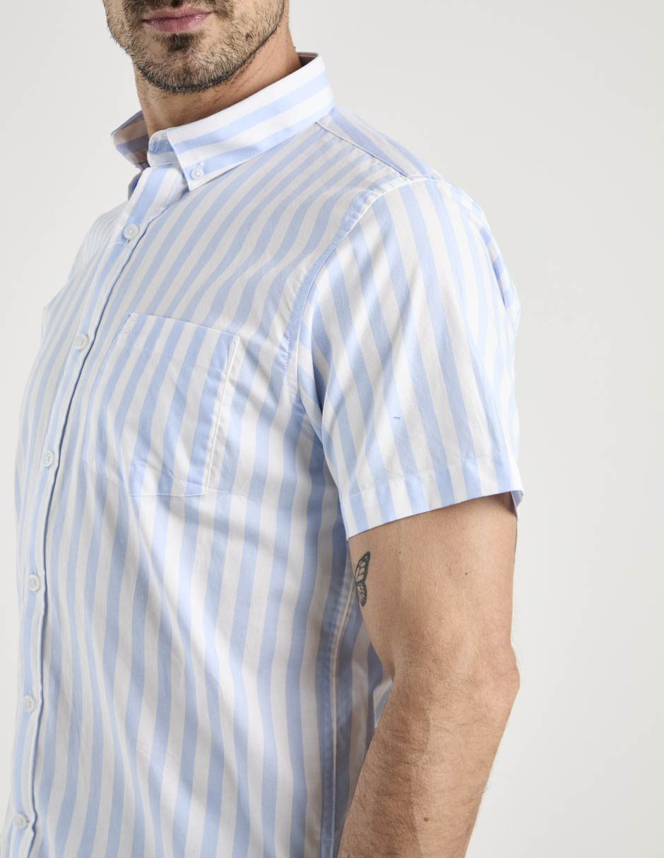 Camisa casual Dioro de algodón manga corta para hombre