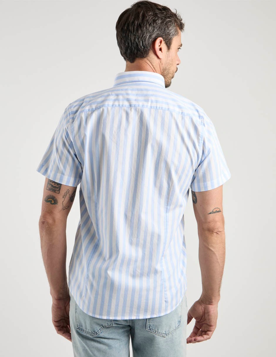 Camisa casual Dioro de algodón manga corta para hombre