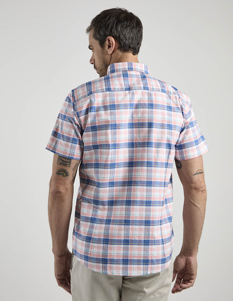 Camisa casual Dioro de algodón manga corta para hombre