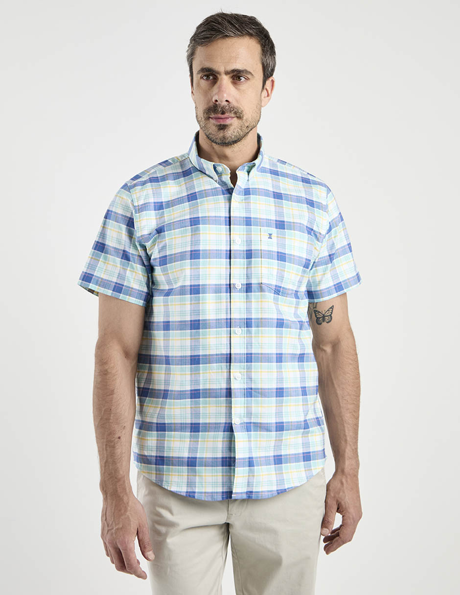 Camisa casual de algodón manga corta para hombre 1