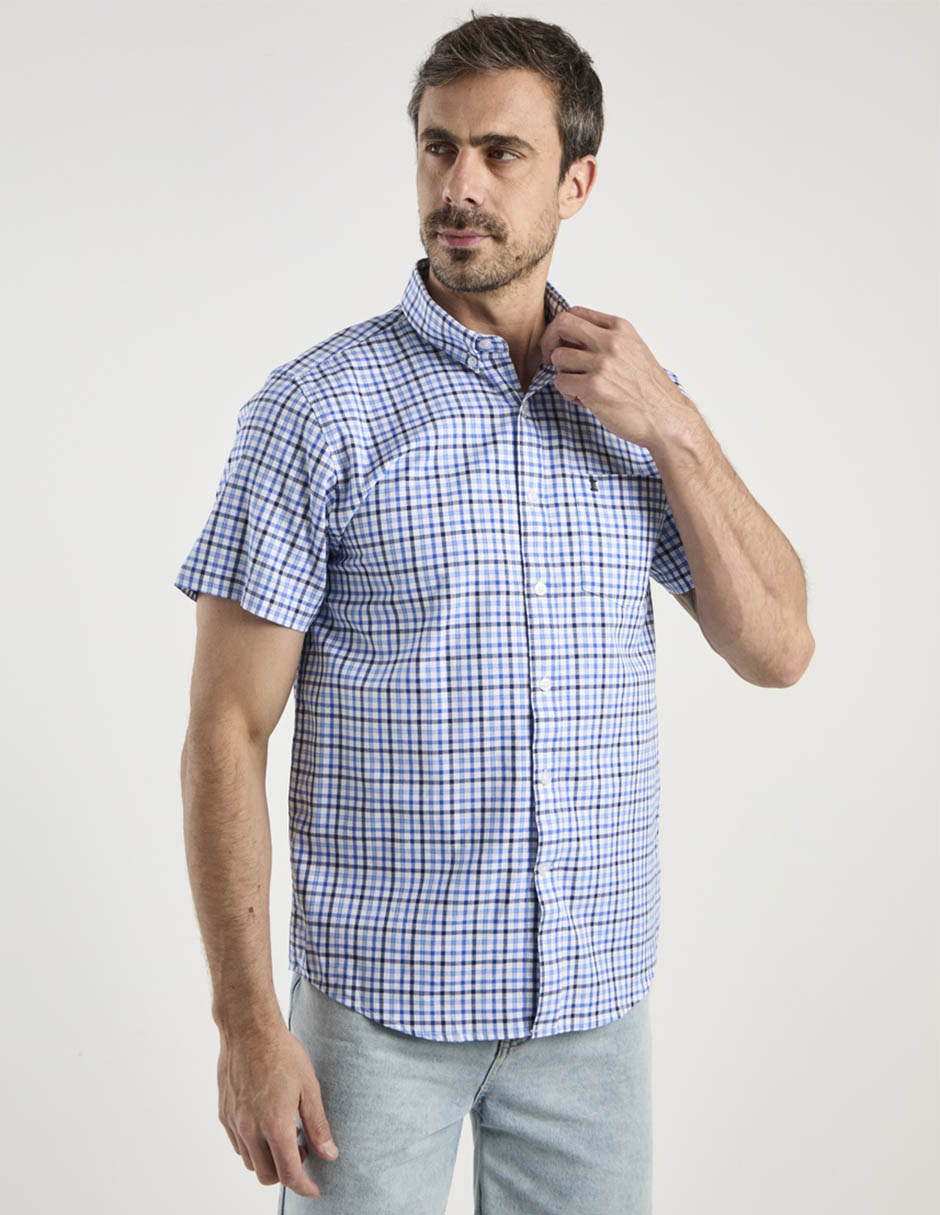 Camisa casual de algodón manga corta para hombre 1