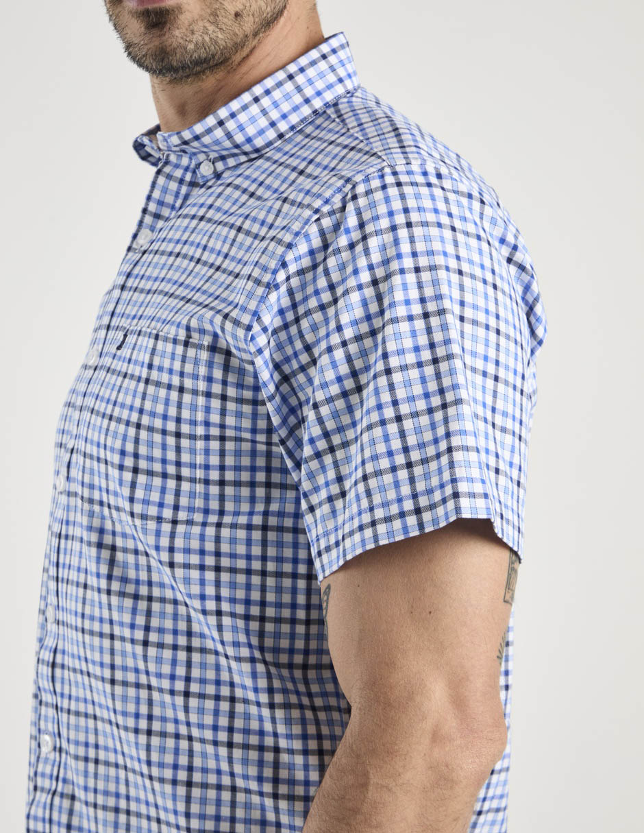 Camisa casual de algodón manga corta para hombre 10