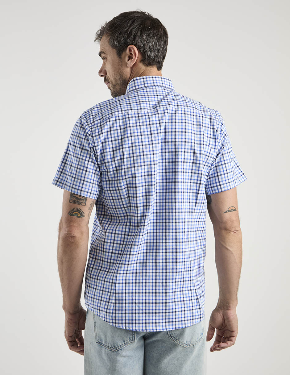 Camisa casual de algodón manga corta para hombre 11