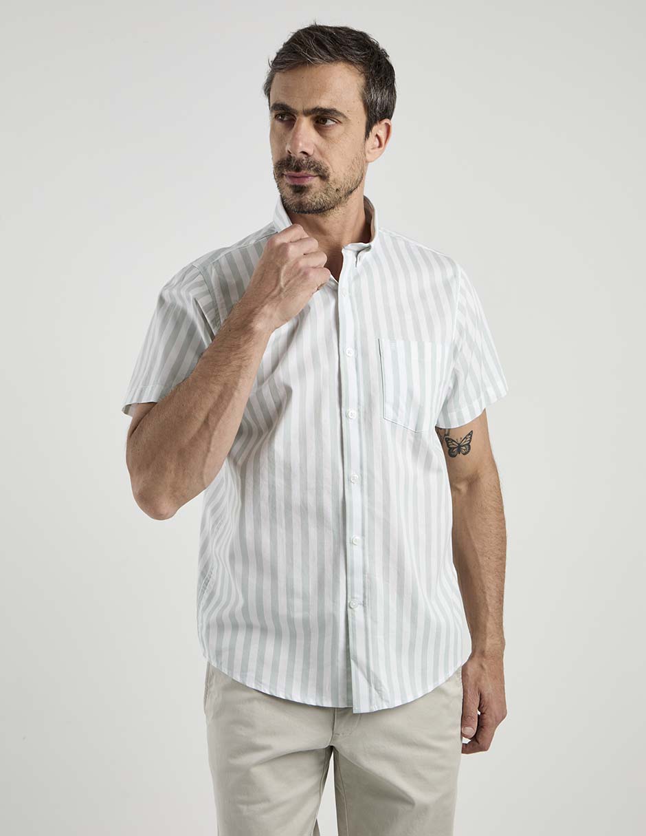 Camisa casual Dioro de algodón manga corta para hombre