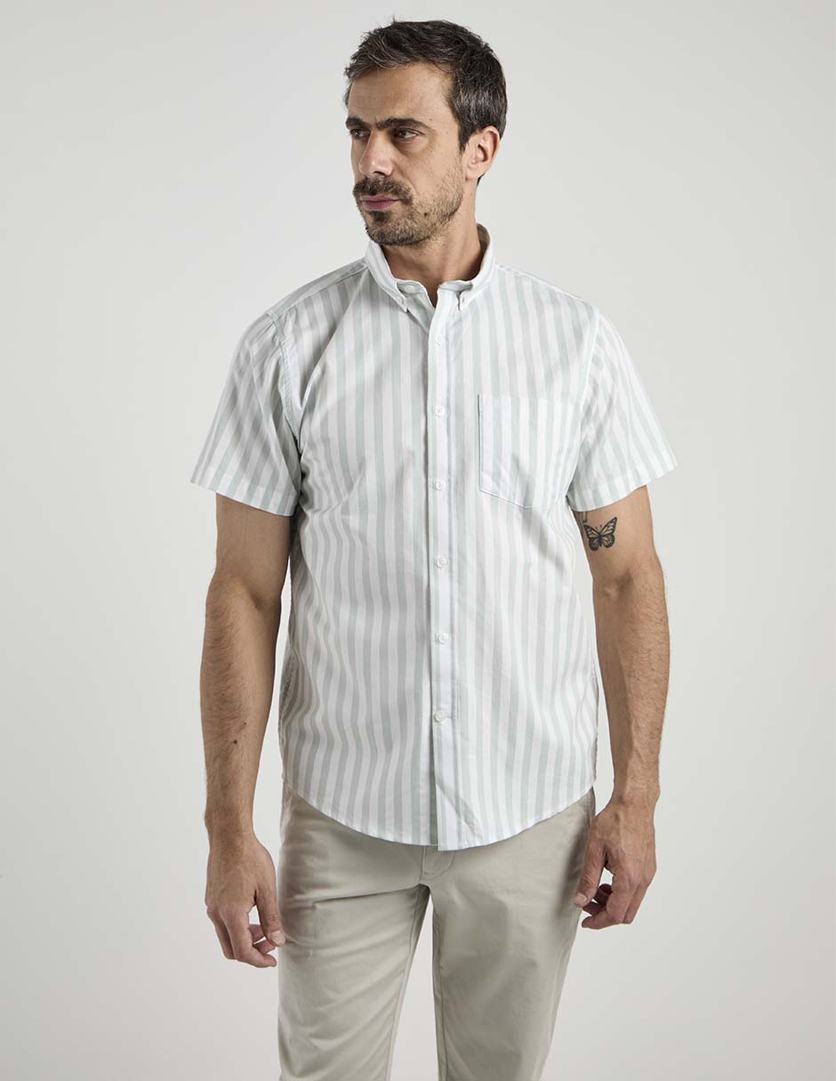 Camisa casual Dioro de algodón manga corta para hombre