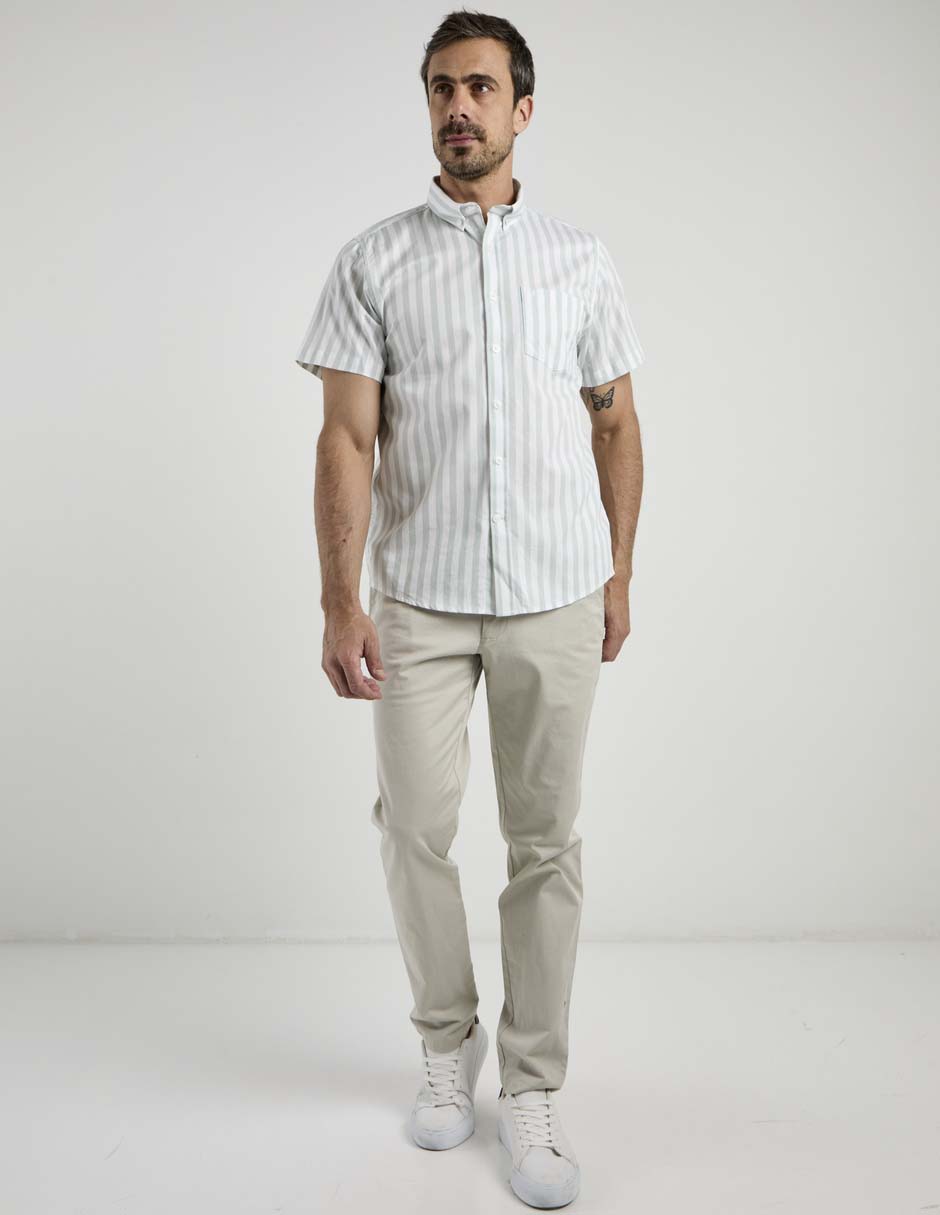 Camisa casual Dioro de algodón manga corta para hombre