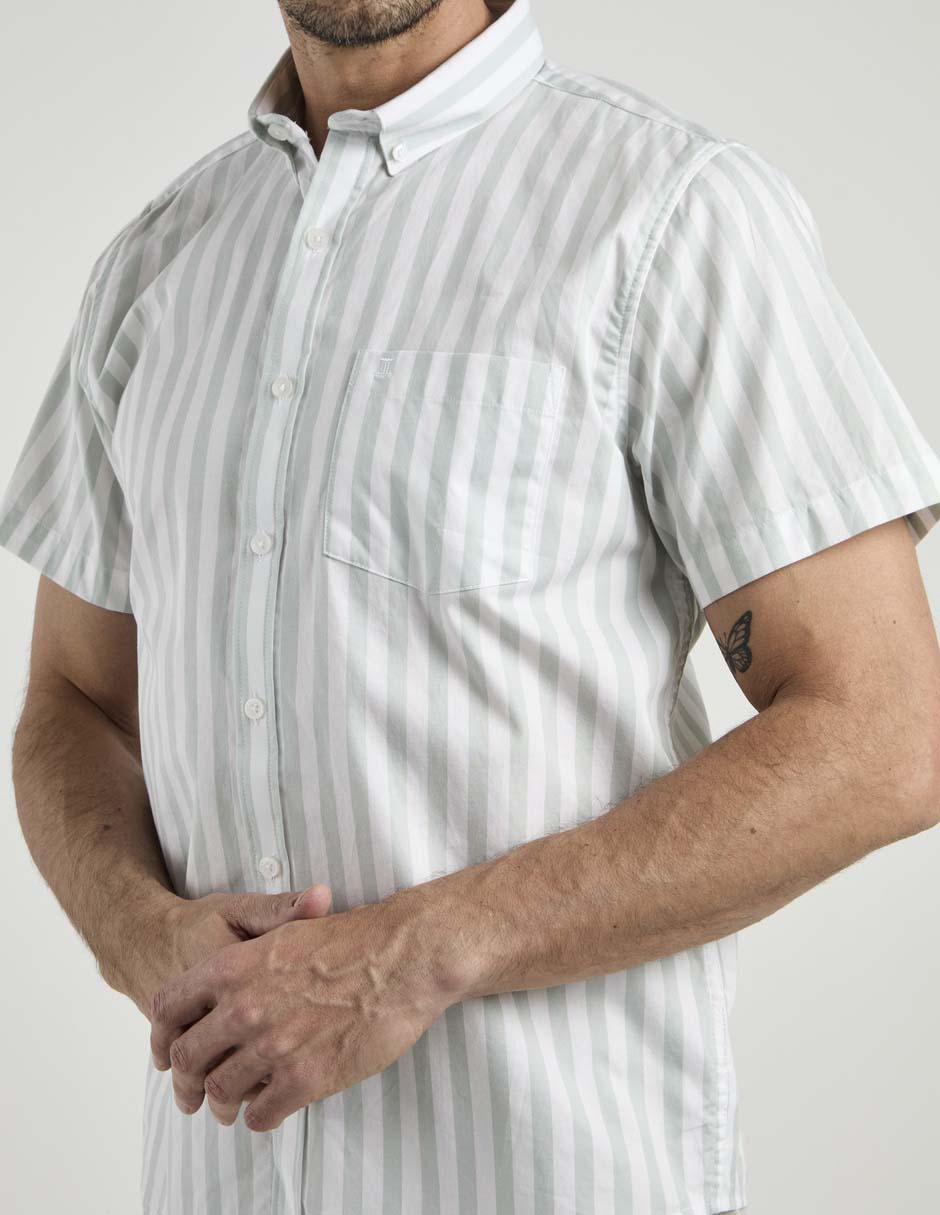 Camisa casual Dioro de algodón manga corta para hombre