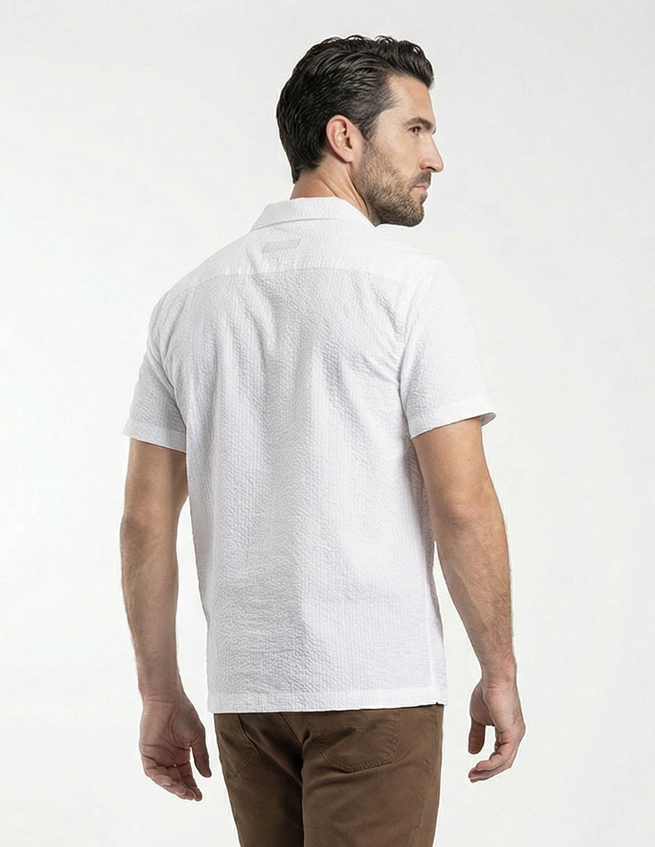 Camisa casual Dioro de algodón manga corta para hombre