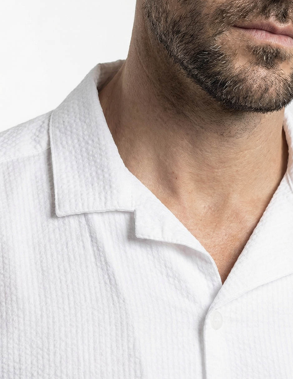 Camisa casual Dioro de algodón manga corta para hombre