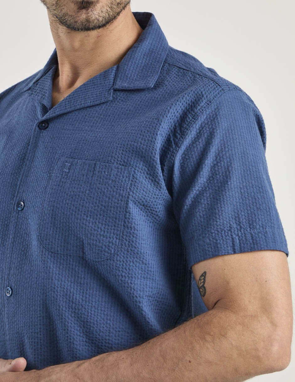 Camisa casual Dioro de algodón manga corta para hombre