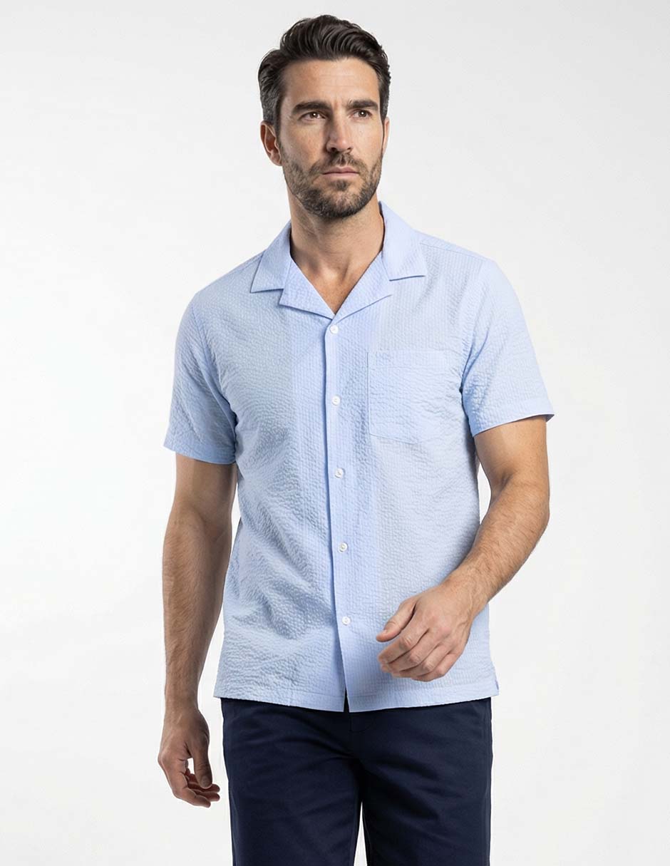 Camisa casual de algodón manga corta para hombre 1