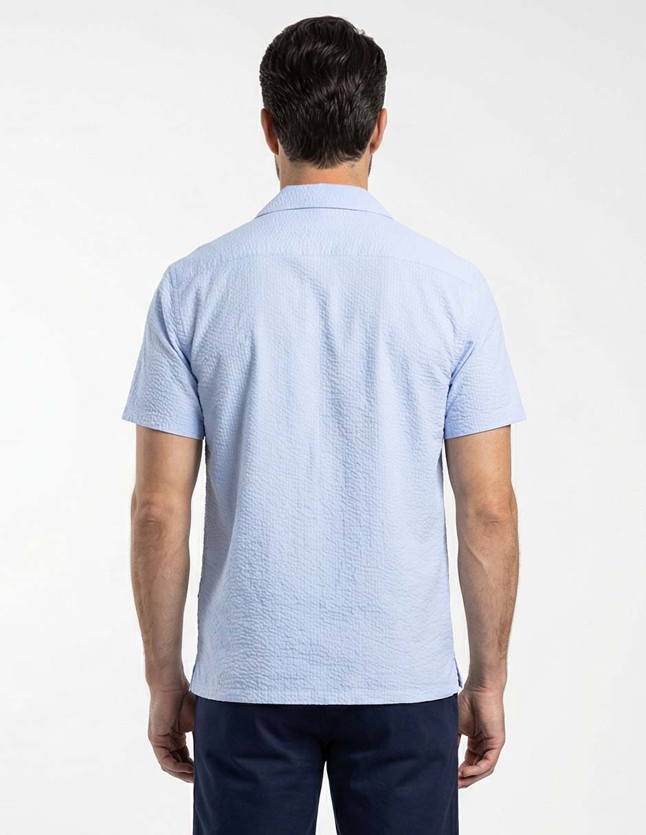 Camisa casual de algodón manga corta para hombre 6