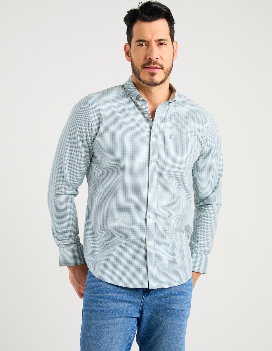 Camisa casual de algodón manga larga para hombre 7