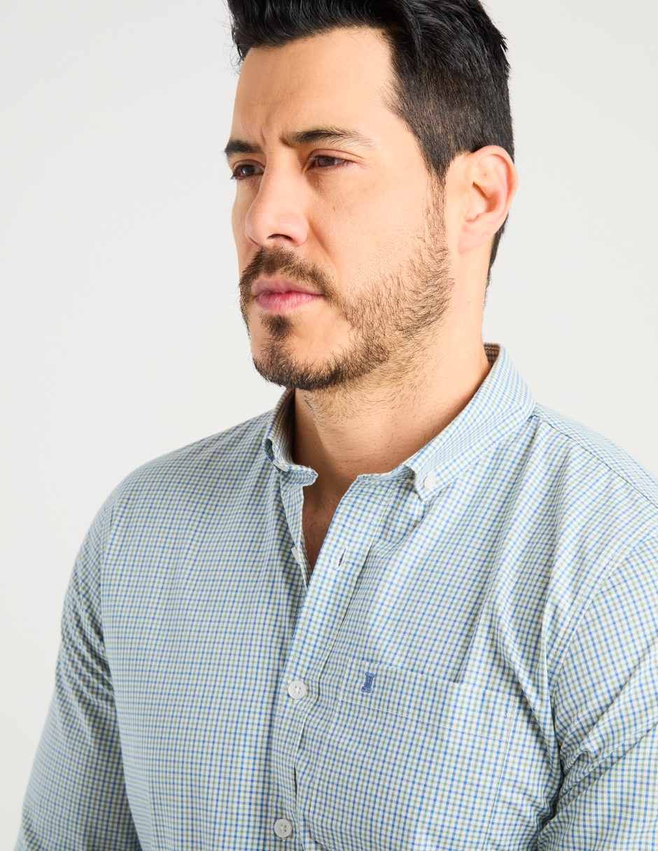 Camisa casual de algodón manga larga para hombre 9