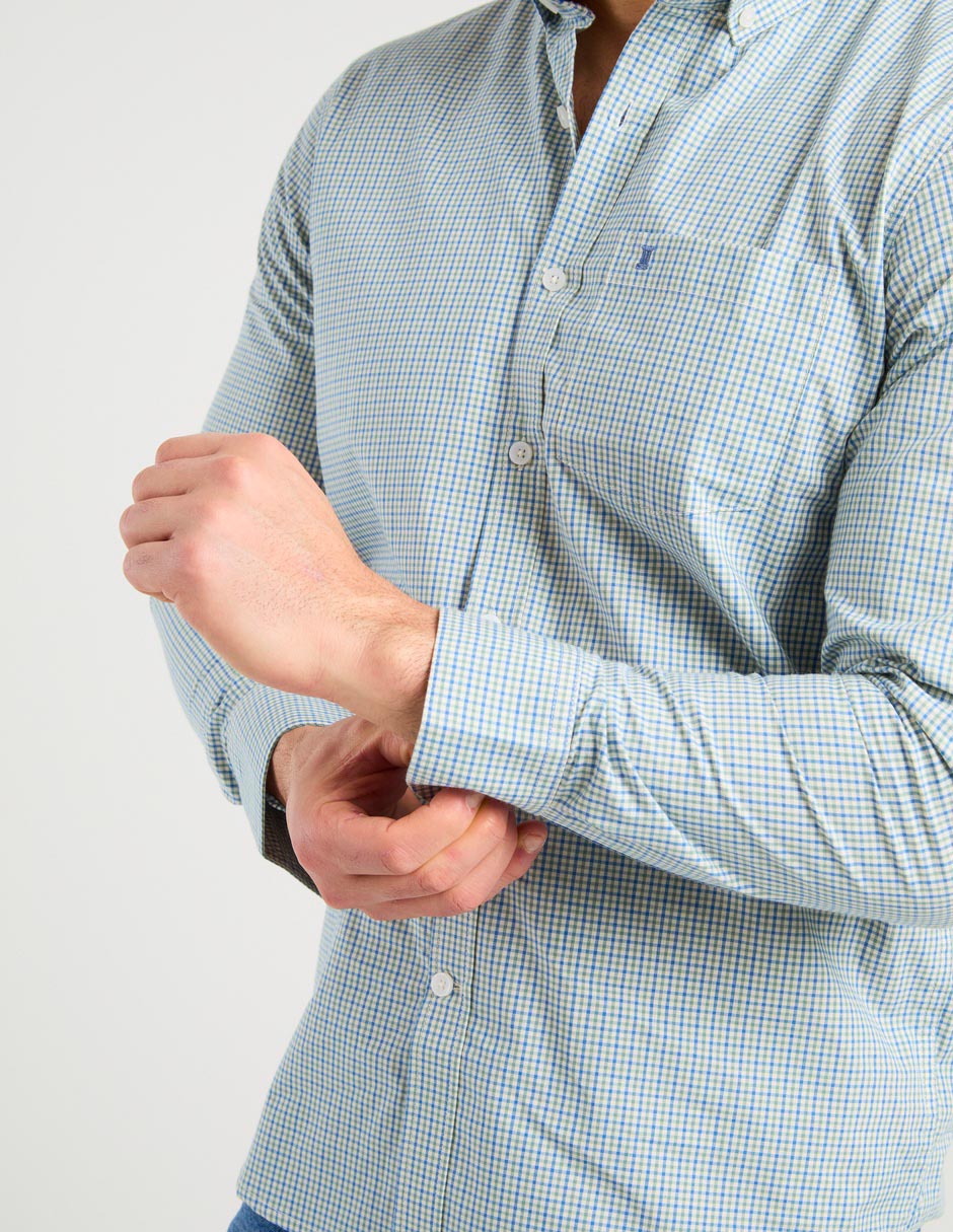 Camisa casual de algodón manga larga para hombre 10