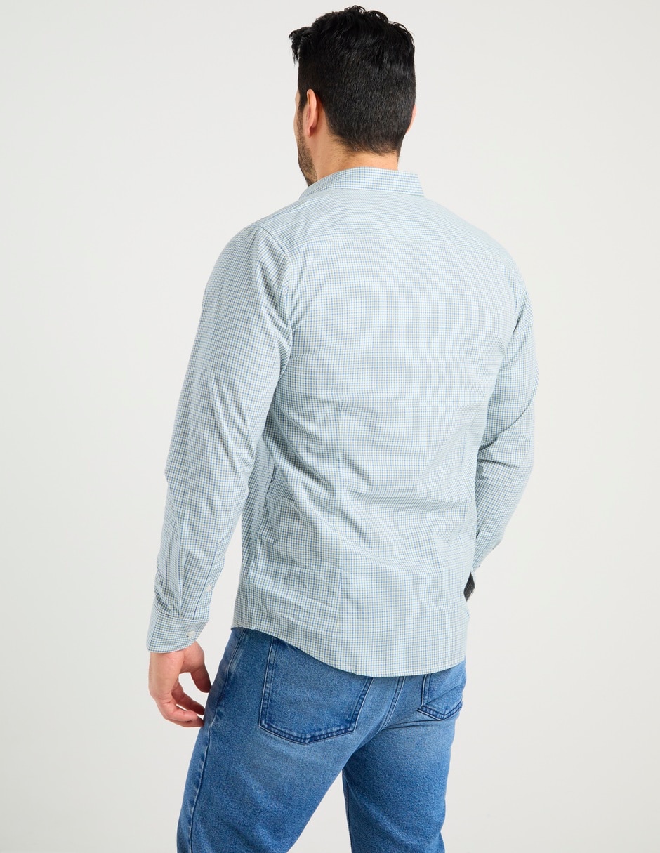 Camisa casual de algodón manga larga para hombre 11