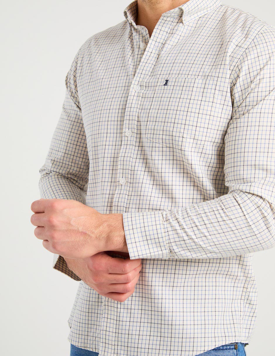 Camisa casual algodón manga larga para hombre 10