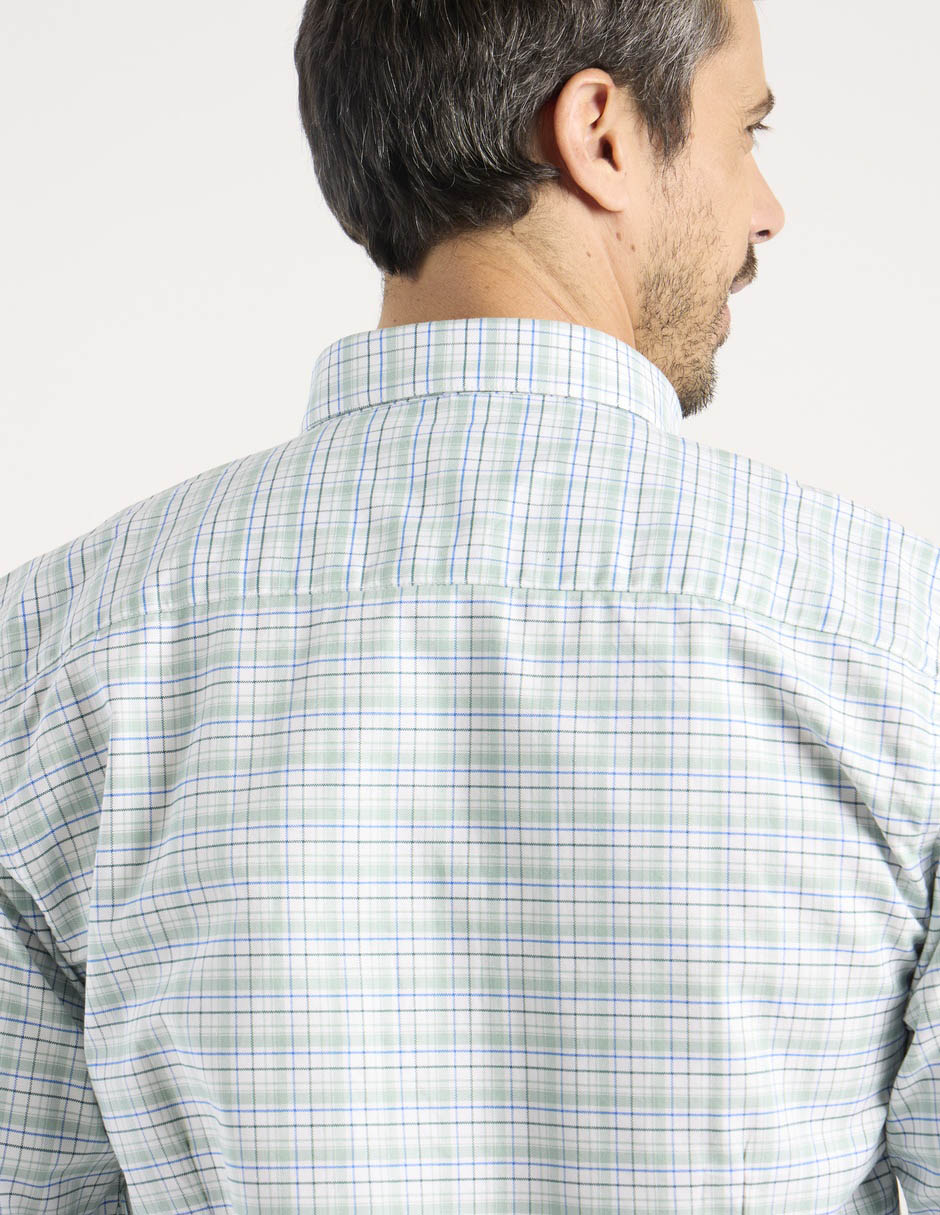 Camisa casual de algodón manga larga para hombre 10