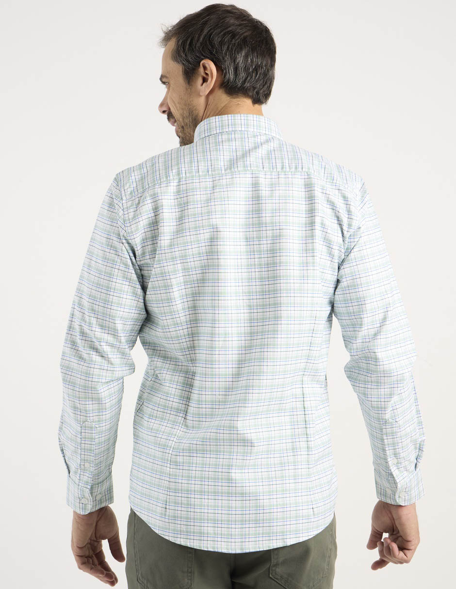 Camisa casual de algodón manga larga para hombre 11