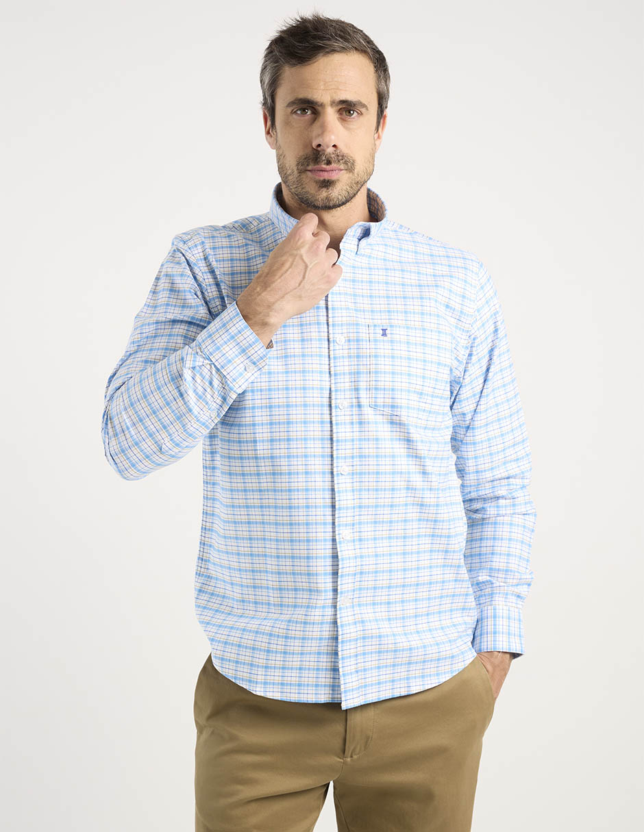 Camisa casual Dioro de algodón manga larga para hombre