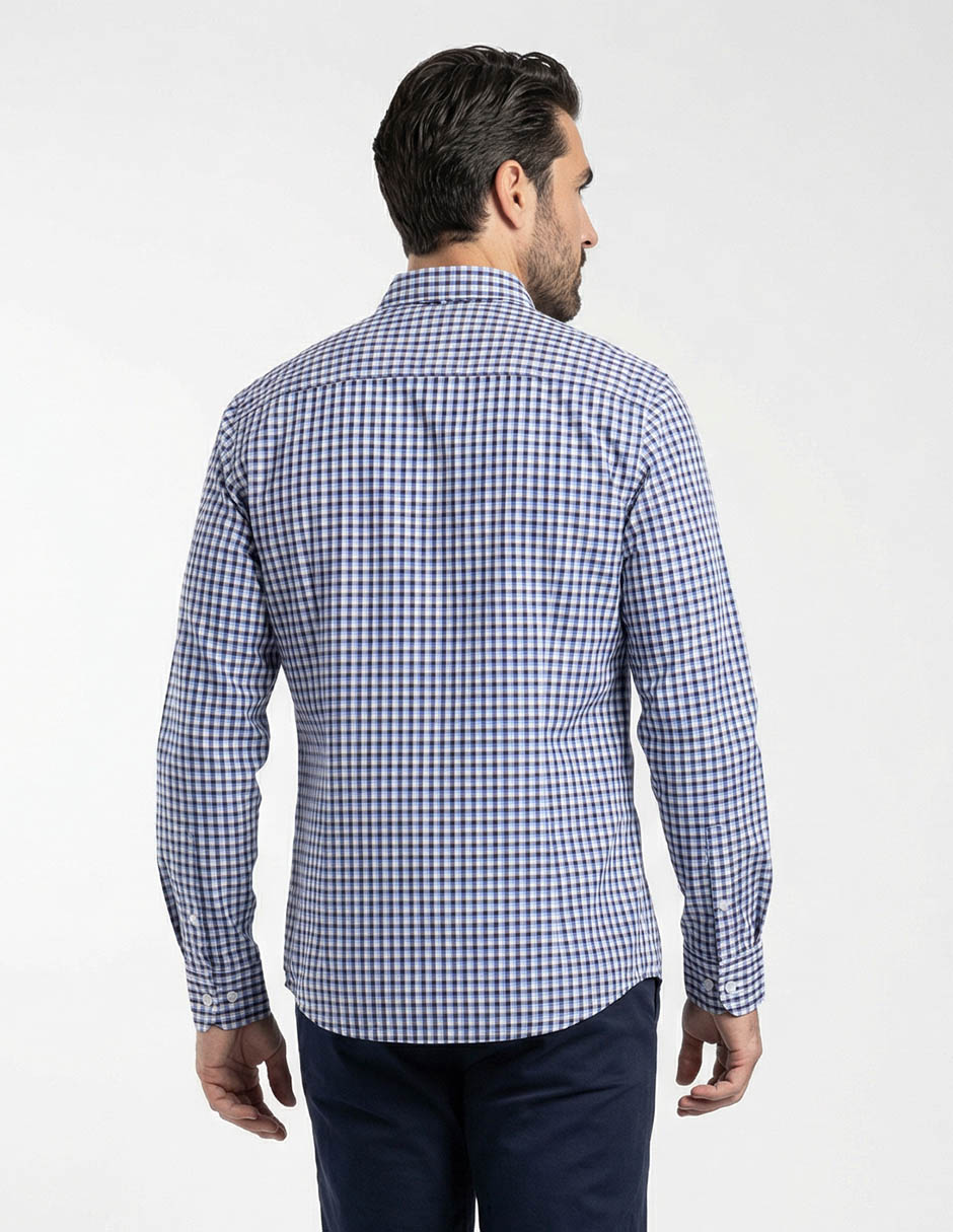 Camisa casual Dioro de algodón manga larga para hombre