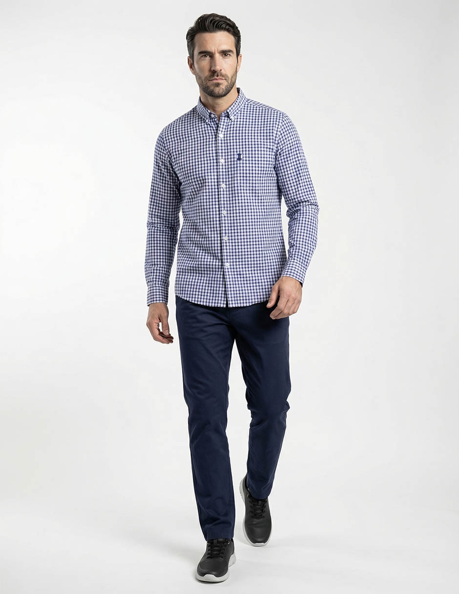 Camisa casual Dioro de algodón manga larga para hombre