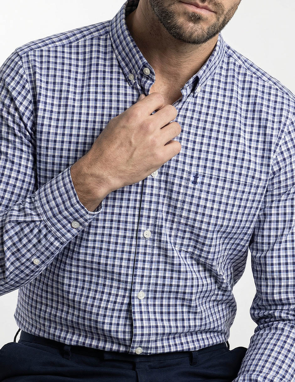 Camisa casual Dioro de algodón manga larga para hombre