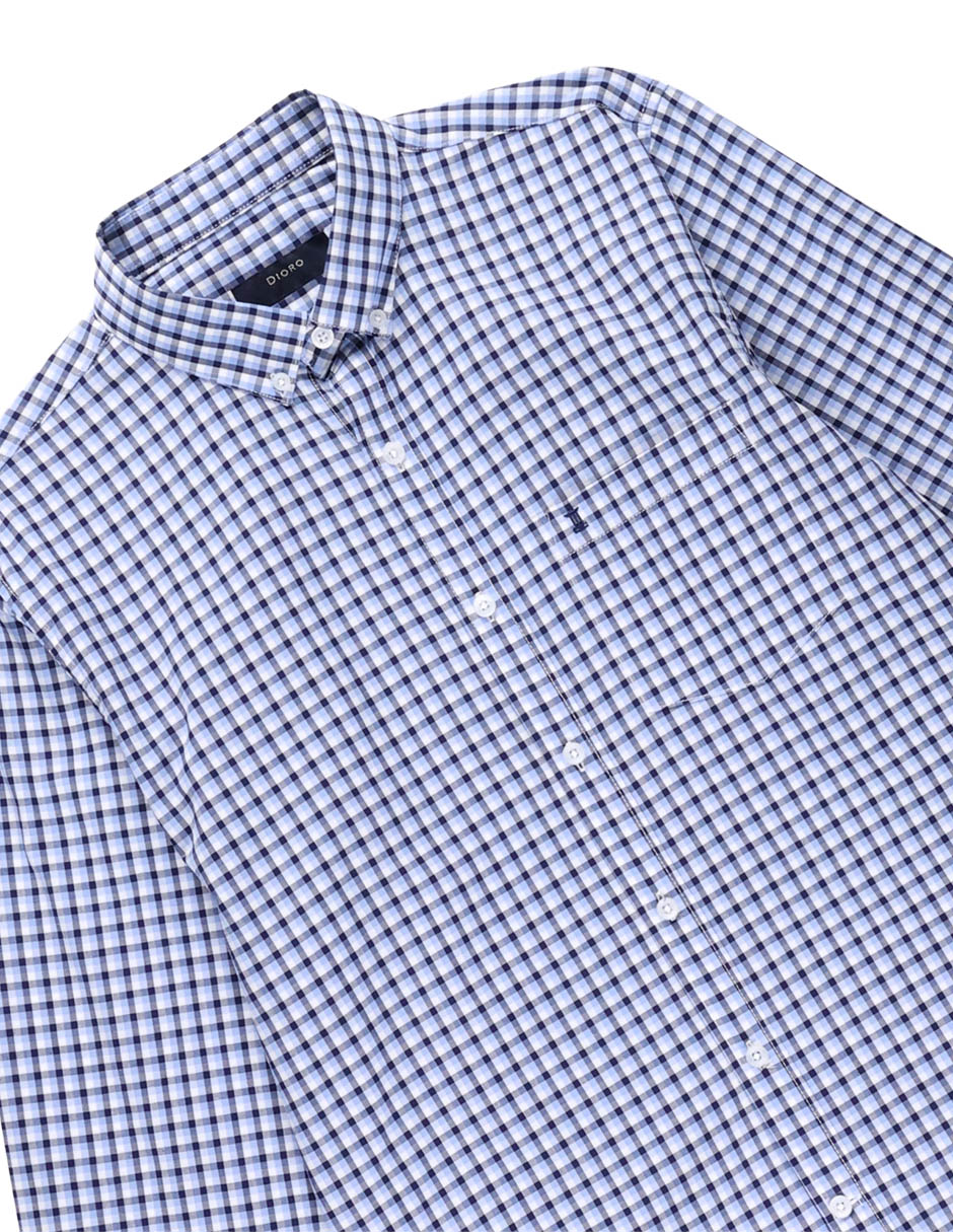 Camisa casual Dioro de algodón manga larga para hombre