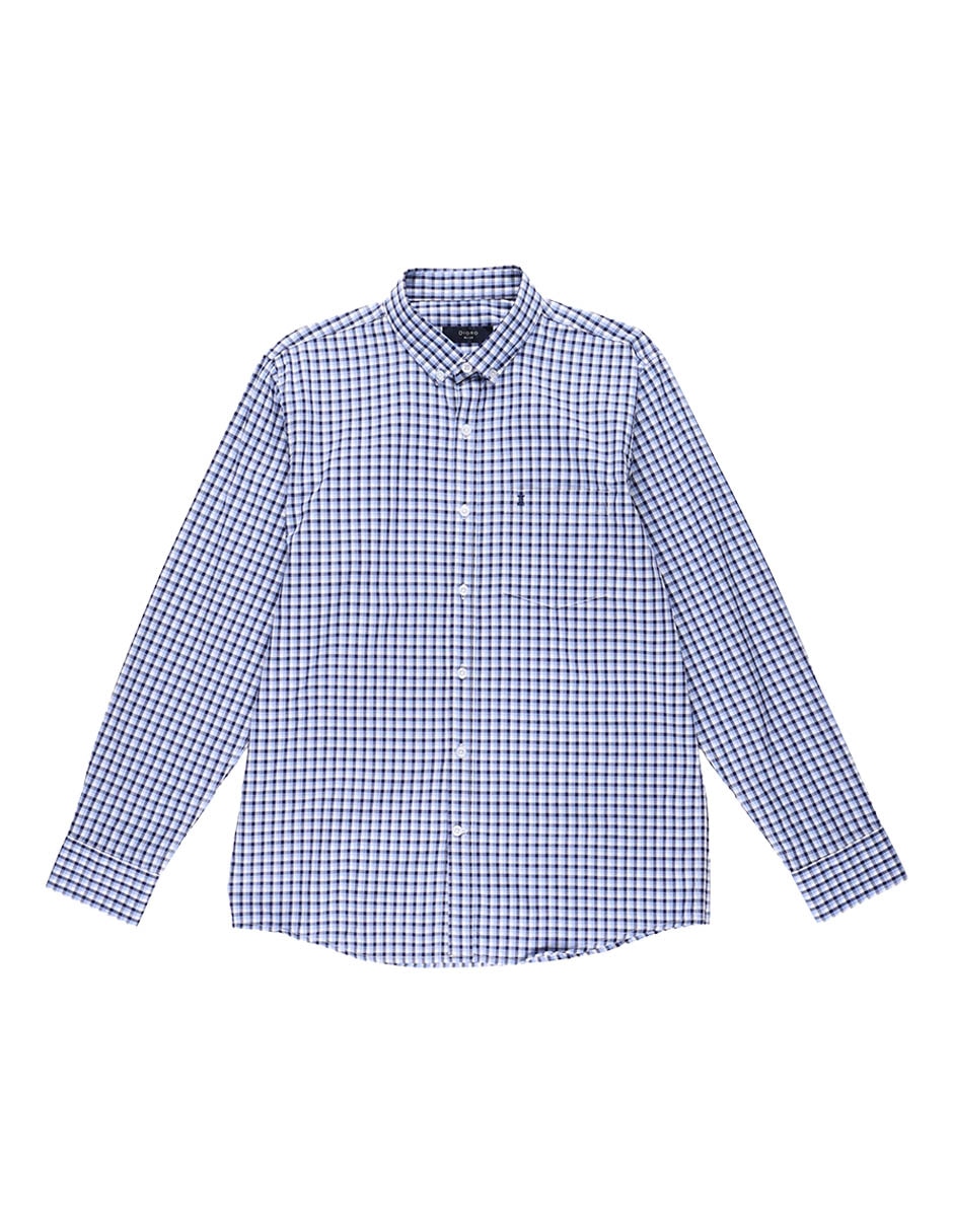 Camisa casual Dioro de algodón manga larga para hombre