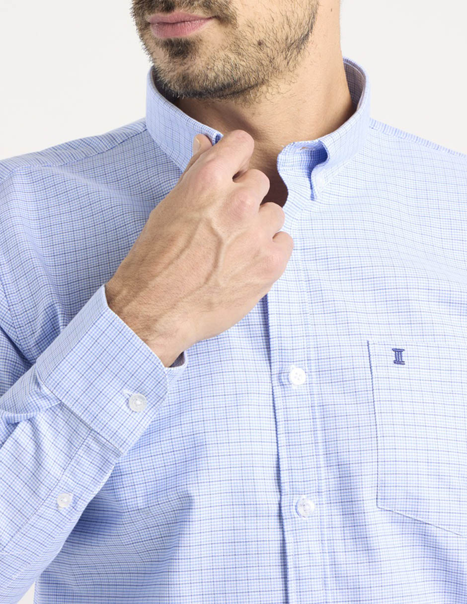 Camisa casual de algodón manga larga para hombre 9