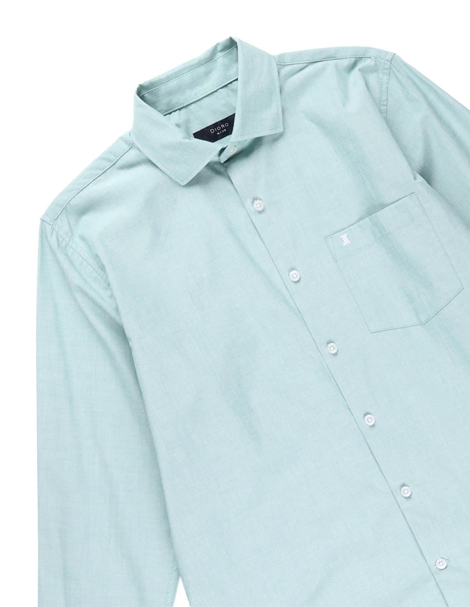 Camisa casual Dioro de algodón manga larga para hombre