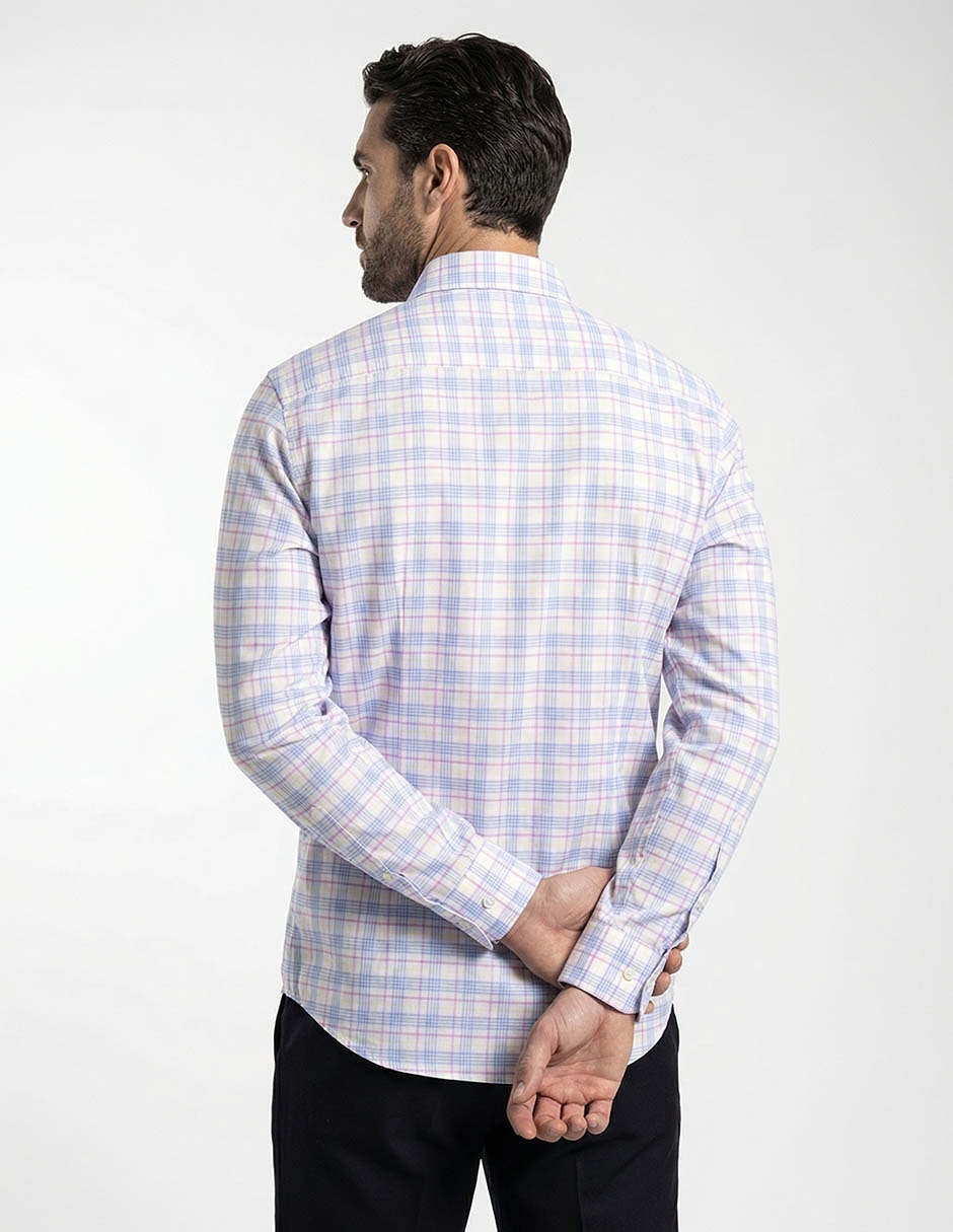 Camisa casual Dioro de algodón manga larga para hombre