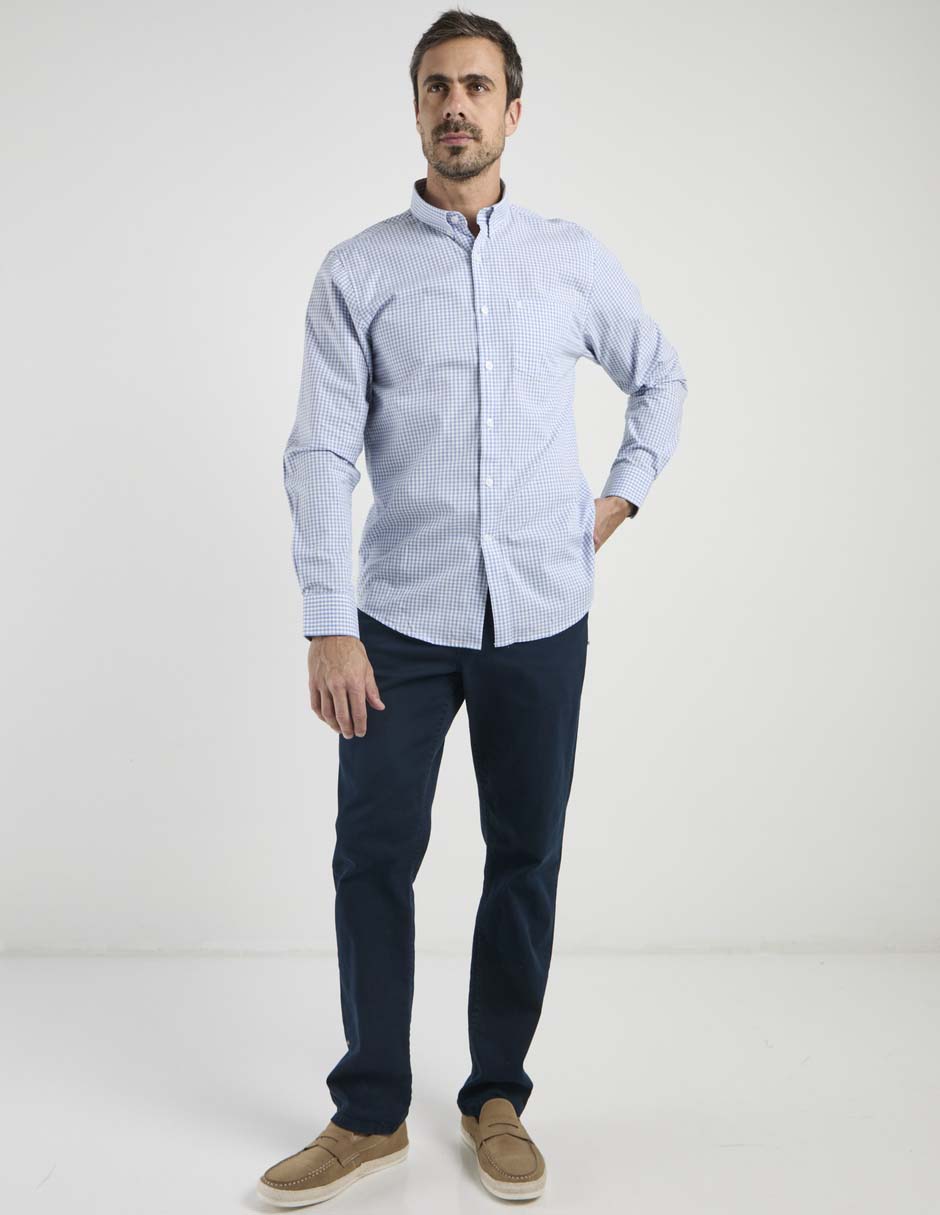 Camisa casual de algodón manga larga para hombre 7